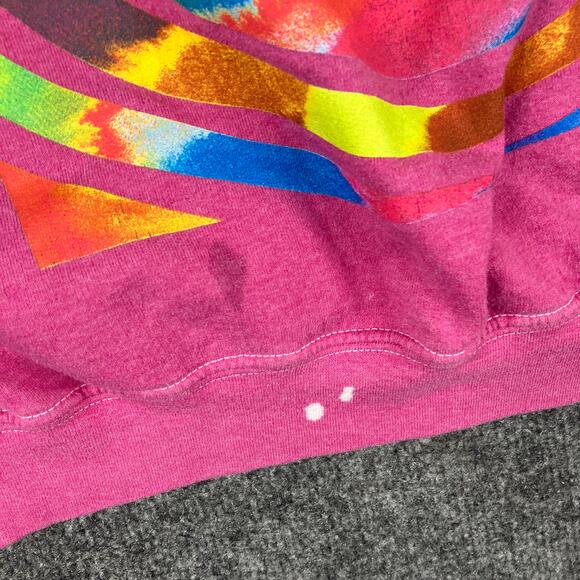 Nirvana Sweatshirt Womens Size S/M Pink Tie-Dye Graphic Pullover Band Crewneck - Picture 3 of 9